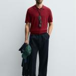 TEXTURED KNIT POLO SHIRT