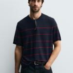 STRIPED JACQUARD KNIT T-SHIRT