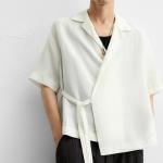 100% LINEN TIE SHIRT