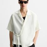 100% LINEN TIE SHIRT