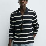 STRIPED JACQUARD POLO SHIRT