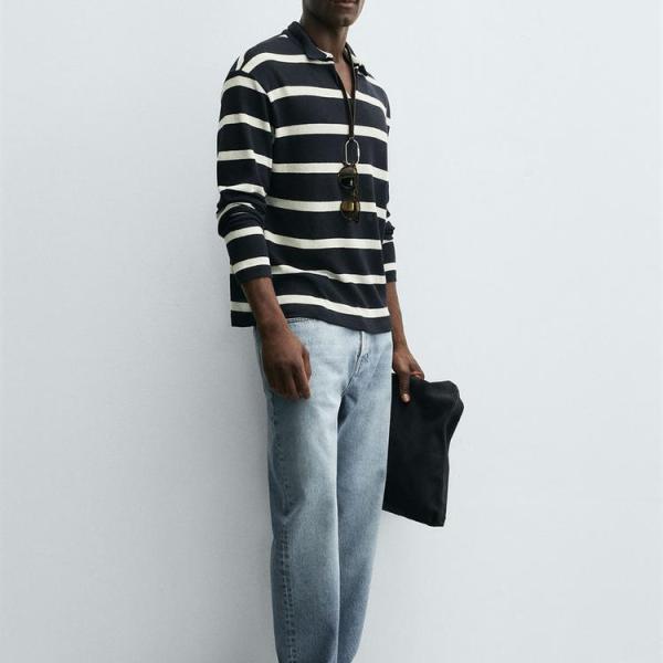 STRIPED JACQUARD POLO SHIRT