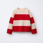STRIPED KNIT SWEATER WITH BOWS