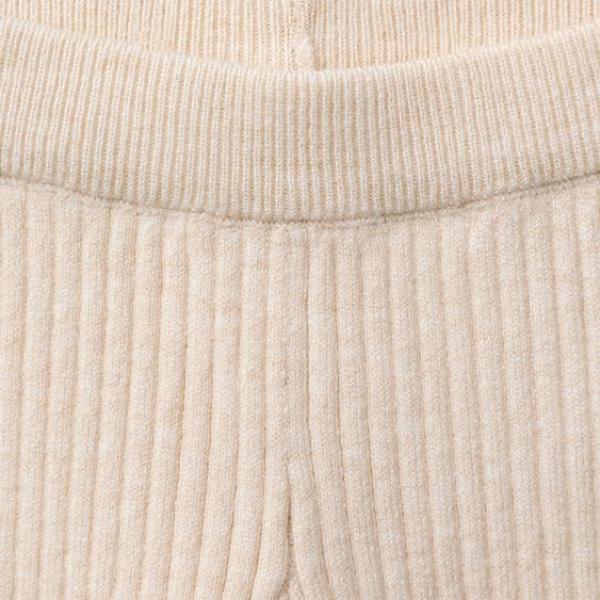BOW DETAIL KNIT FLARE LEGGINGS