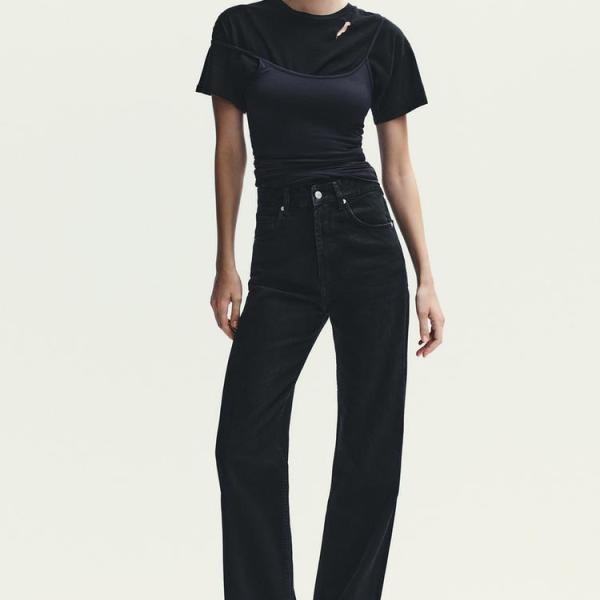 TRF HIGH-WAIST WIDE-LEG JEANS