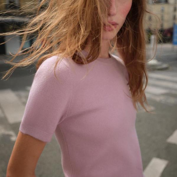 SOFT-TOUCH SHORT SLEEVE KNIT TOP