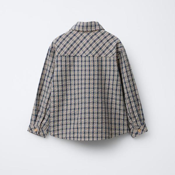 SNOOPY PEANUTS CHECKED TEXTURE SHIRT