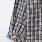 SNOOPY PEANUTS CHECKED TEXTURE SHIRT