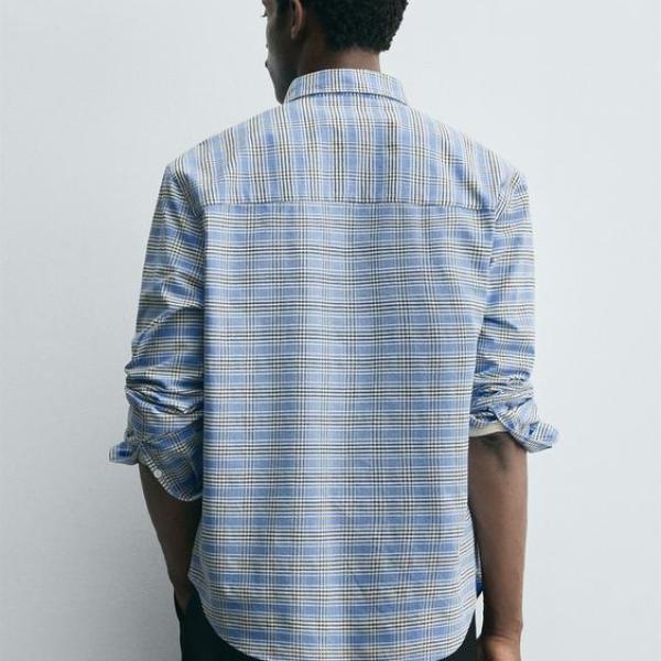 CHECK BUTTON-DOWN COLLAR SHIRT