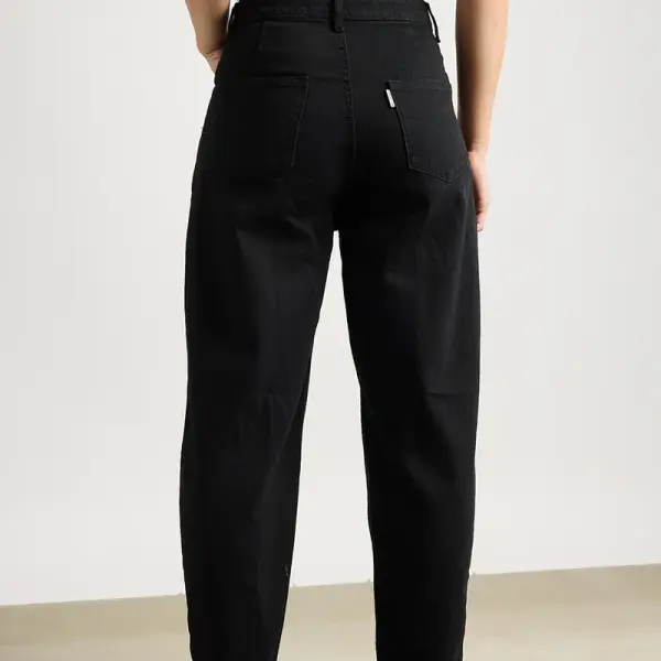 all black distress women's slouchy jeans