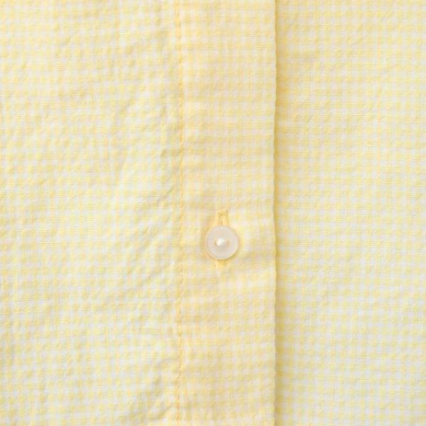 GINGHAM AND WAVY TRIM SHIRT