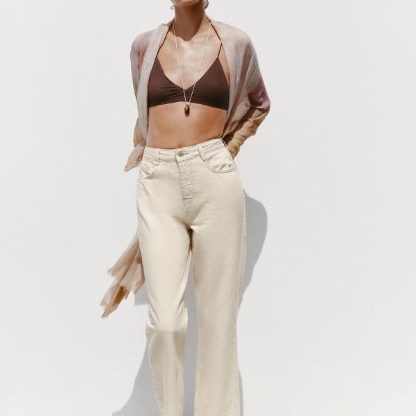 JEANS STRAIGHT ANKLE HIGH-WAIST