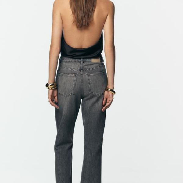 JEANS STRAIGHT ANKLE HIGH-WAIST