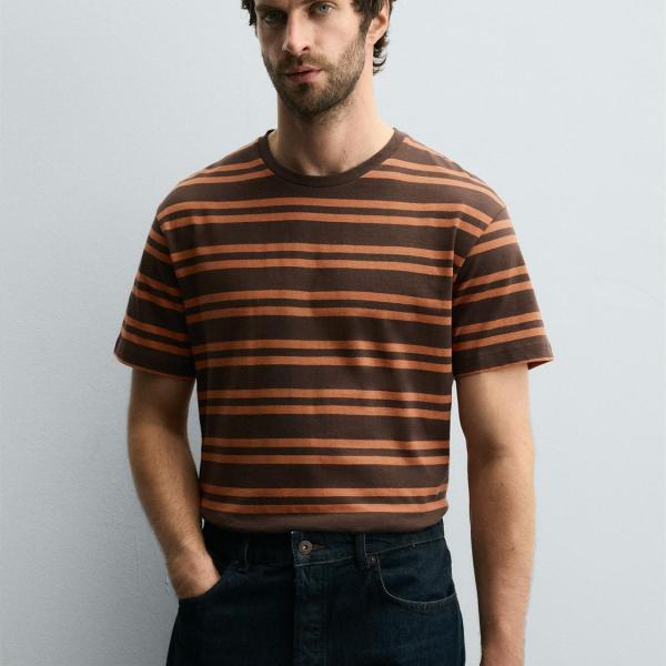 STRIPED JACQUARD T-SHIRT