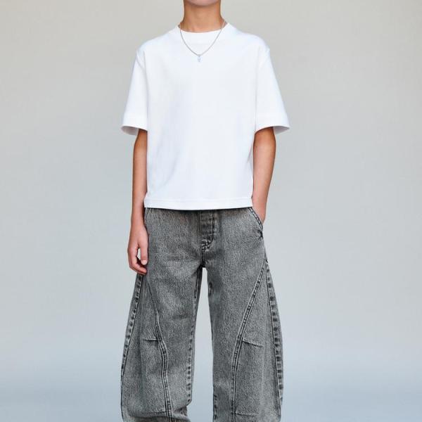 BARREL DENIM TROUSERS