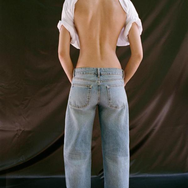 TRF WIDE-LEG LOW-RISE JEANS