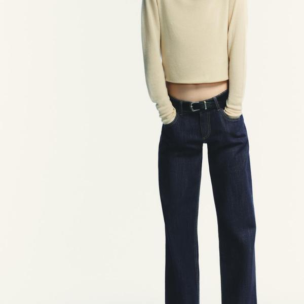 TRF WIDE-LEG LOW-RISE JEANS