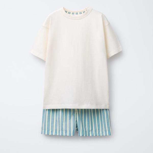 6-14 YEARS/ STRIPED T-SHIRT AND BERMUDA PYJAMAS