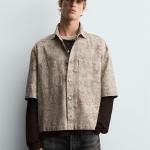 RELAXED FIT ABSTRACT PRINT SHIRT
