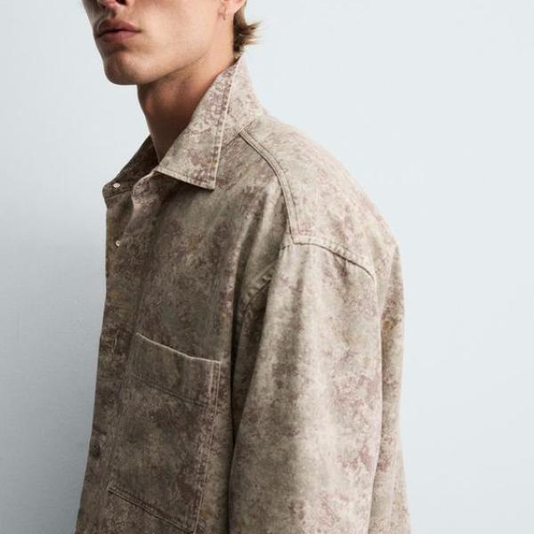 RELAXED FIT ABSTRACT PRINT SHIRT