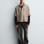 RELAXED FIT ABSTRACT PRINT SHIRT