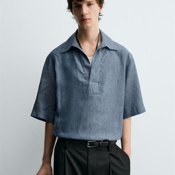 100% LINEN POLO SHIRT
