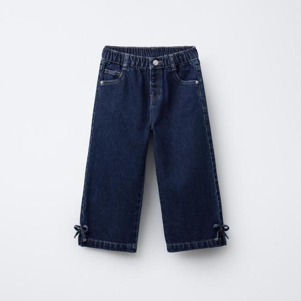 DENIM CULOTTES WITH TIES