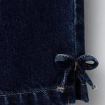 DENIM CULOTTES WITH TIES