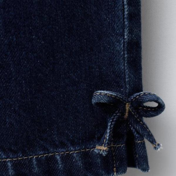 DENIM CULOTTES WITH TIES