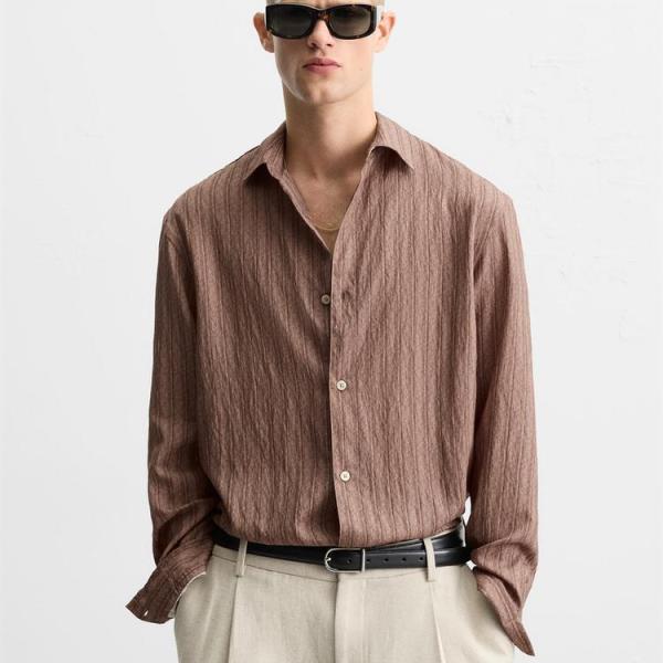 STRIPED FLOWING SHIRT