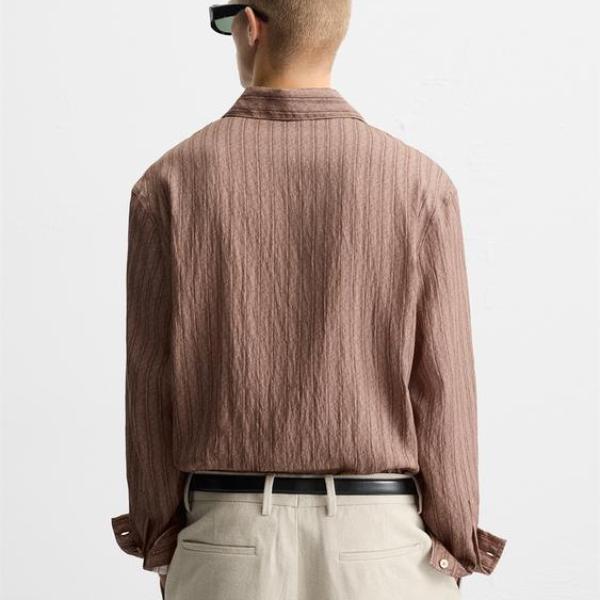 STRIPED FLOWING SHIRT