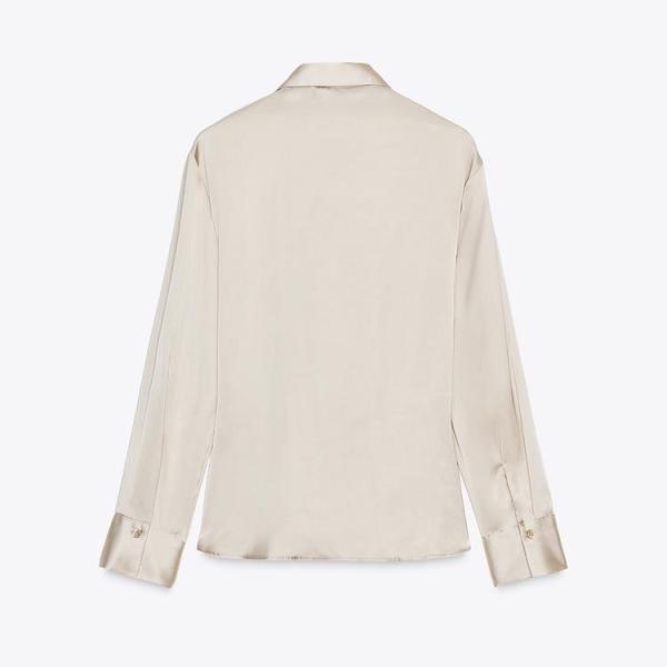SATIN SHIRT WITH KNOT