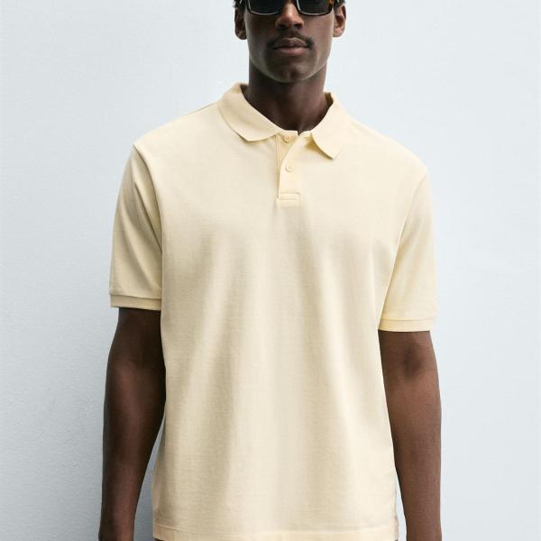 WASHED PIQUÉ TEXTURE POLO SHIRT