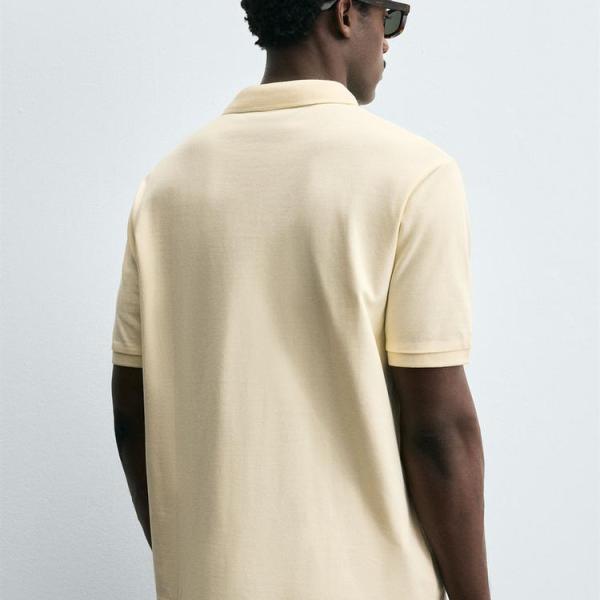WASHED PIQUÉ TEXTURE POLO SHIRT