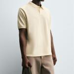 WASHED PIQUÉ TEXTURE POLO SHIRT