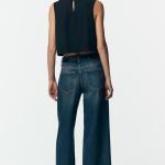 GOLD BUTTON CROSSOVER TOP