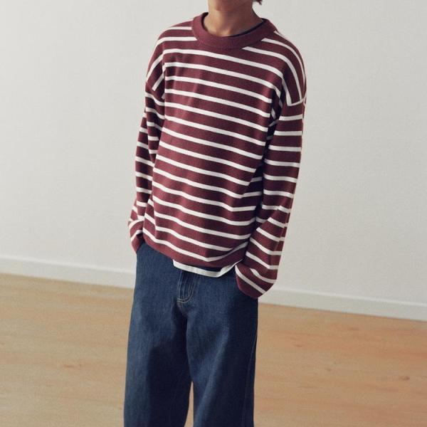 STRIPED KNIT T-SHIRT