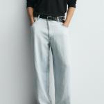 LIGHTWEIGHT LOOSE WIDE-LEG JEANS