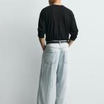 LIGHTWEIGHT LOOSE WIDE-LEG JEANS