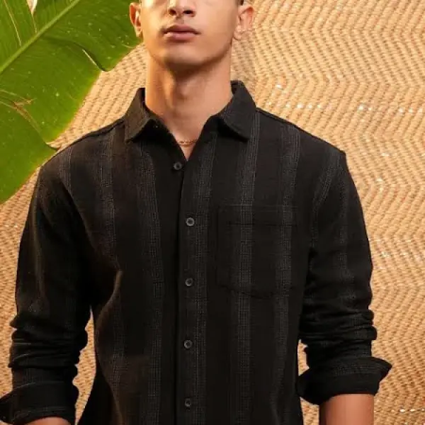 Men's Striped Casual Shirt
