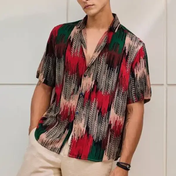 Men's Abstract Regular Fit Shirt