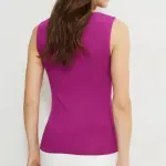 Draped Cowl Neck Jersey Tank Top