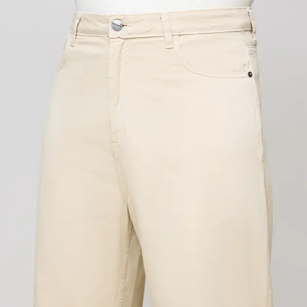 classic cream men's straight jeans