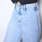 no cap light blue wide leg jeans