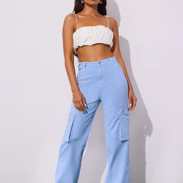 Sky Blue Cargo Denim