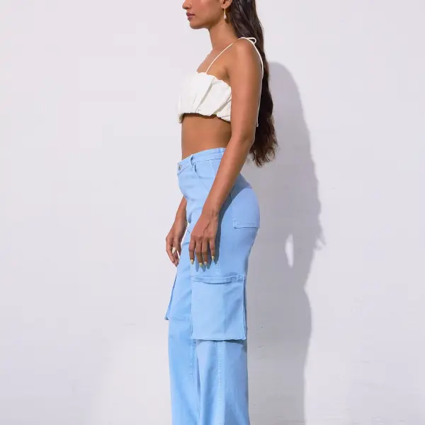 Sky Blue Cargo Denim