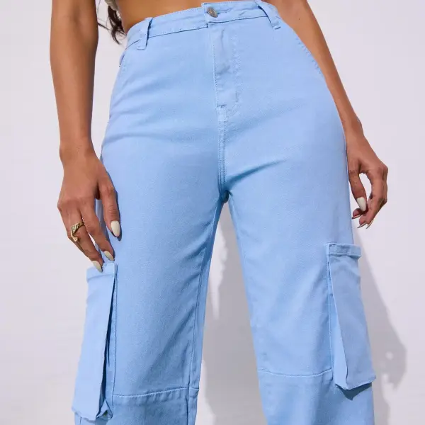 Sky Blue Cargo Denim