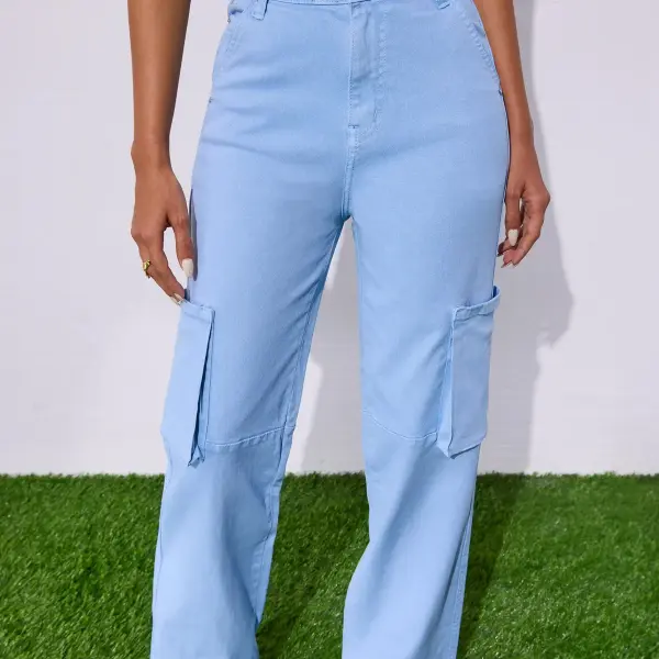 Sky Blue Cargo Denim