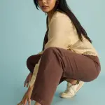 rustic brown women's straight jeans