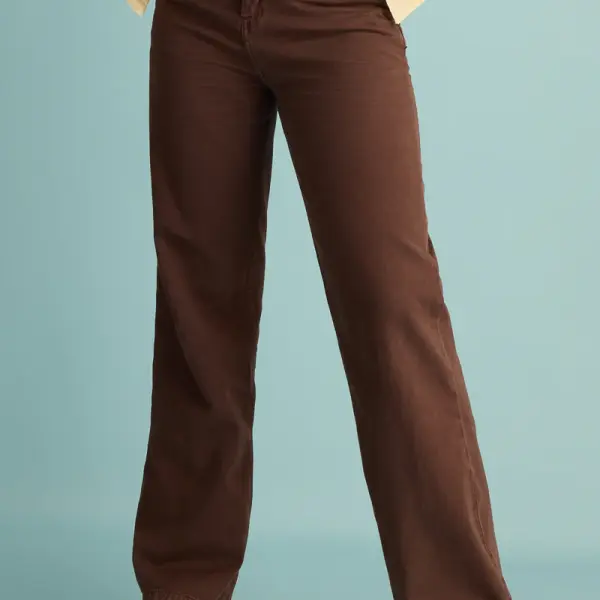 rustic brown women's straight jeans